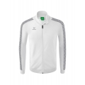 Erima Team Tracktop Essential Sports Jacket - comfortable, ribbed cuffs, side pockets - white/grey Men